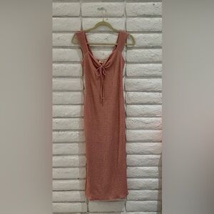 Jessica Simpson Textured Midi Dress in Blush